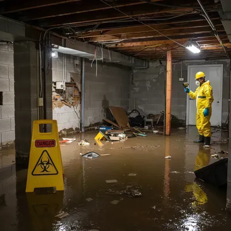 Flooded Basement Electrical Hazard in Lebanon Junction, KY Property